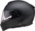 Z1R Warrant Carbon Black full face street helmet for adults, medium size, featuring a sleek black design and advanced safety features.