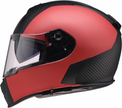 Z1R Warrant street full face helmet in carbon fiber with red accents, XS size, designed for adult motorcycle riders.