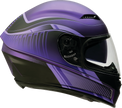 Z1R Jackal Street Full Face Helmet in Dark Matter purple with medium size, designed for adult motorcycle riders.