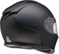 Z1R Warrant Carbon black full-face street helmet for adults, medium size with sleek aerodynamic design.