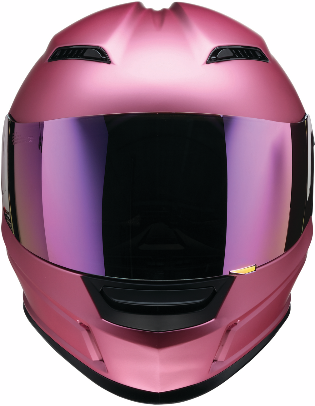 Pink satin Z1R Jackal street full face helmet for adults, size XS, with aerodynamic design and secure chin strap.