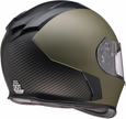 Z1R Warrant full face street helmet in carbon fiber with green accents, XS size, designed for adult motorcycle riders.