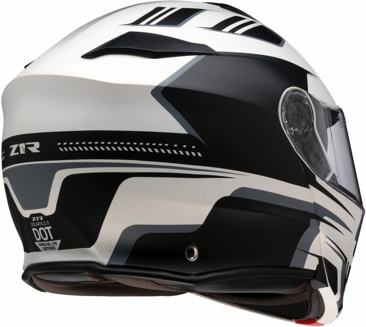 Z1R Solaris 2.0 Slater white modular street helmet with 3XL size, full face design, featuring sleek vents and secure chin strap.