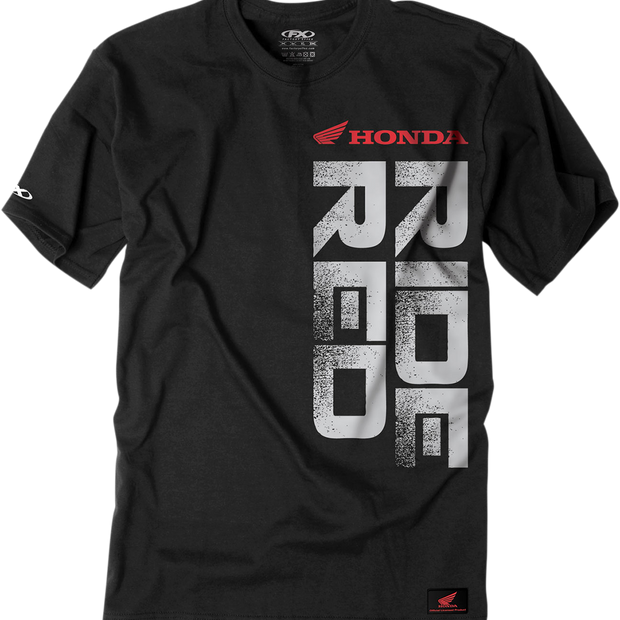 FACTORY EFFEX Honda Ride Red Vertical T-Shirt - Black - Medium 16-88310