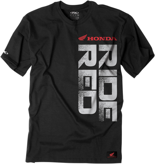 FACTORY EFFEX Honda Ride Red Vertical T-Shirt - Black - Medium 16-88310