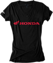 FACTORY EFFEX Women's Honda V-Neck T-Shirt - Black - Small 16-88340