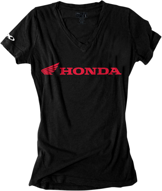 FACTORY EFFEX Women's Honda V-Neck T-Shirt - Black - Small 16-88340