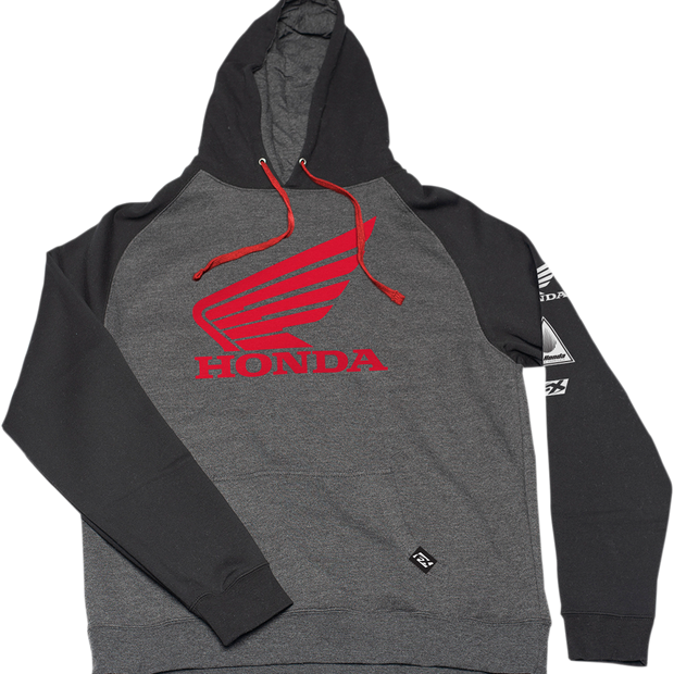 FACTORY EFFEX Honda Wing Hoodie - Black/Charcoal - 2XL 22-88308