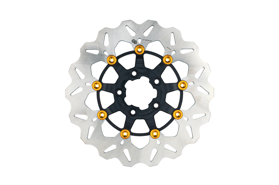 Rotor 11.8" Floating Wave Fr Black/Gold Buttons