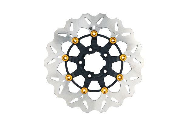 Rotor 11.8" Floating Wave Fr Black/Gold Buttons