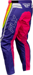 F 16 Raze Pants Purple/Pink/Yellow Sz 28