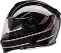 Z1R Warrant Street Full Face Helmet in black and pink, adult XS size, with sleek design and aerodynamic features.