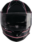 Z1R Warrant Street full face helmet in black and pink, XS size, with sleek design and adjustable strap, for adult motorcycle riders.