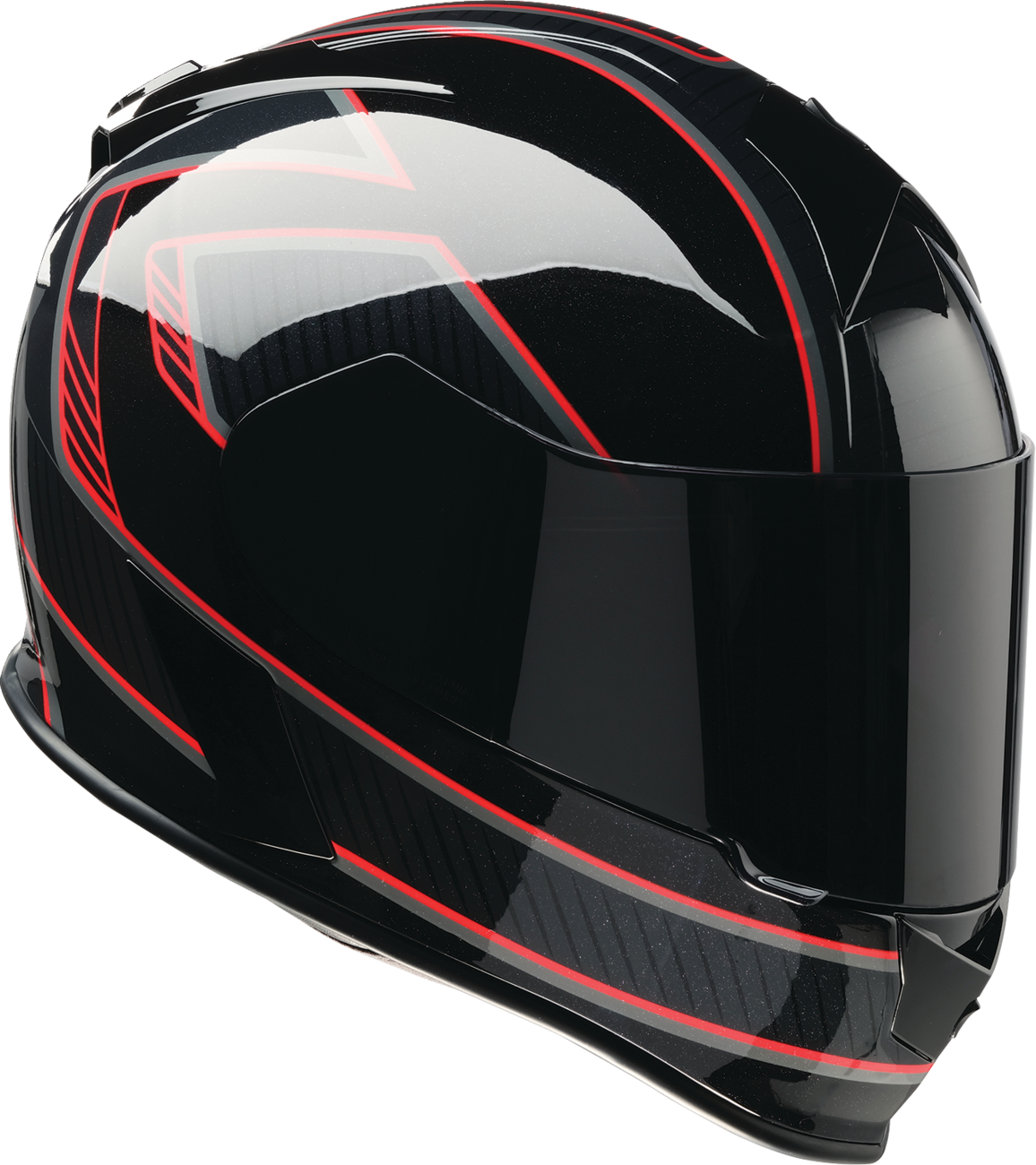 Z1R Warrant Street Full Face Helmet in black and red, adult size XS, with sleek design and aerodynamic shape.