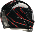 Z1R Warrant Street Full Face Helmet in black and red, adult XS size, with sleek aerodynamic design and clear visor.
