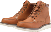 Brown Z1R Workboots in US size 7 with sturdy leather construction and rugged design, ideal for work and outdoor activities.