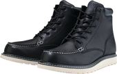 Black Z1R workboots in US size 7 with rugged leather construction and sturdy soles, designed for durability and safety.