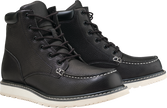 Black Z1R Z1R Workboots in US size 7, featuring durable leather construction and sturdy sole for industrial work environments.