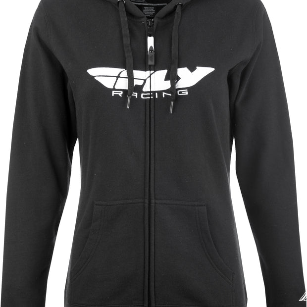 Women's Fly Corporate Zip Up Hoodie Black 2x
