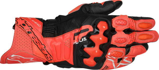 ALPINESTARS GP Plus R V3 Leather Gloves - Bright Red/Fluo Red/Black - Small 3550825-3097-S
