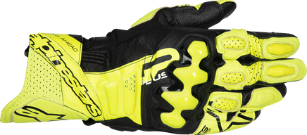 ALPINESTARS GP Plus R V3 Leather Gloves - Fluo Yellow/Black - Medium 3550825-551-M