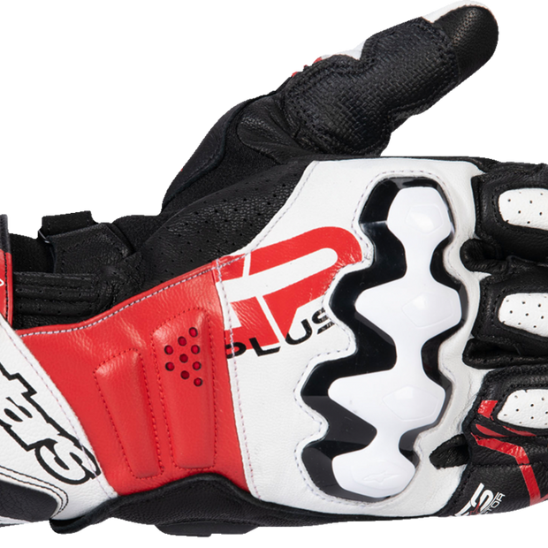 ALPINESTARS GP Plus R V3 Leather Gloves - Black/White/Bright Red - Large 3550825-1304-L