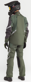 THOR Terrain off-road ATV pants in army and charcoal, US size 30, with reinforced knee panels and durable fabric for rugged terrain.