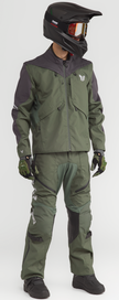 THOR Terrain over-the-boot ATV pants in army/charcoal color, US size 30, offroad off-road riding gear.