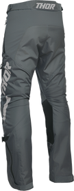 THOR Terrain over-the-boot ATV pants in charcoal color, US size 36, designed for offroad riding and durability.