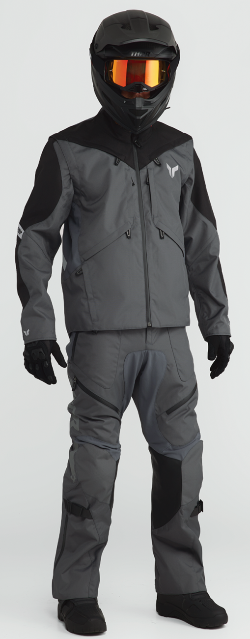 THOR Terrain offroad ATV pants in charcoal color, US size 36, with durable fabric and rugged design for ATV riding.