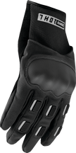 Black THOR Range Gloves in small size, showing the protective glove with padded palms and adjustable wrist strap.