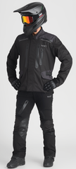 Black THOR Range Gloves in small size, made of durable material, designed for motorcycle riding and protection.