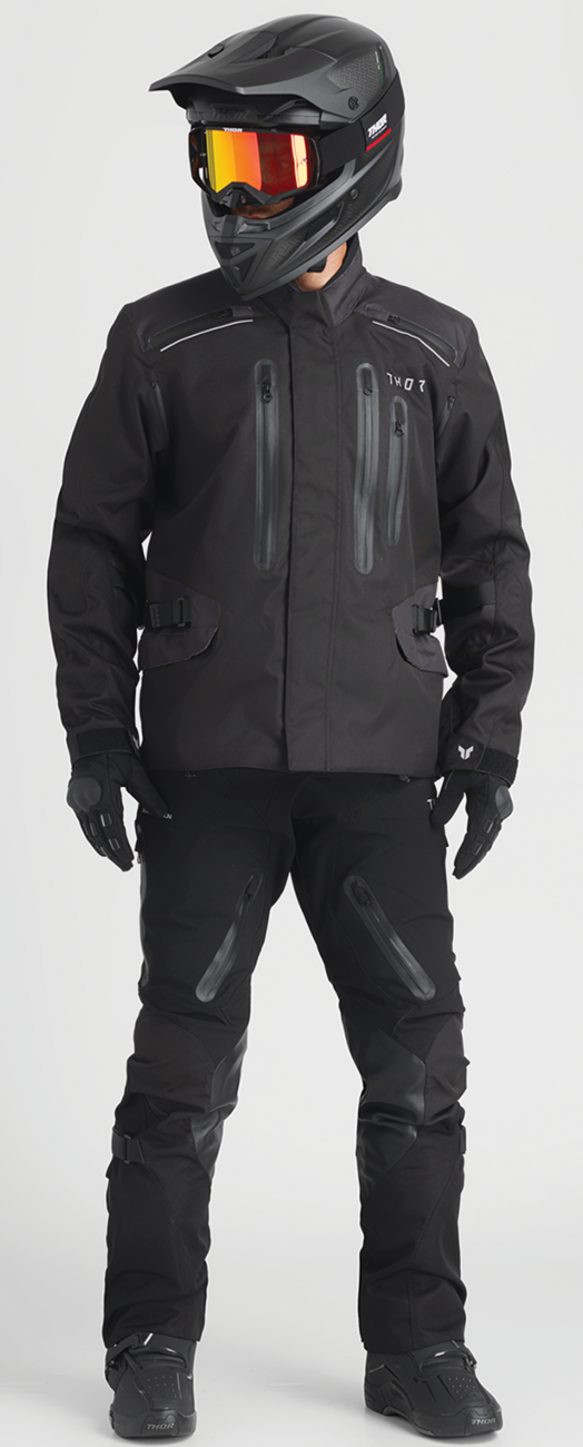 Black THOR Range Gloves in Small size, designed for protection and comfort, shown in this image.