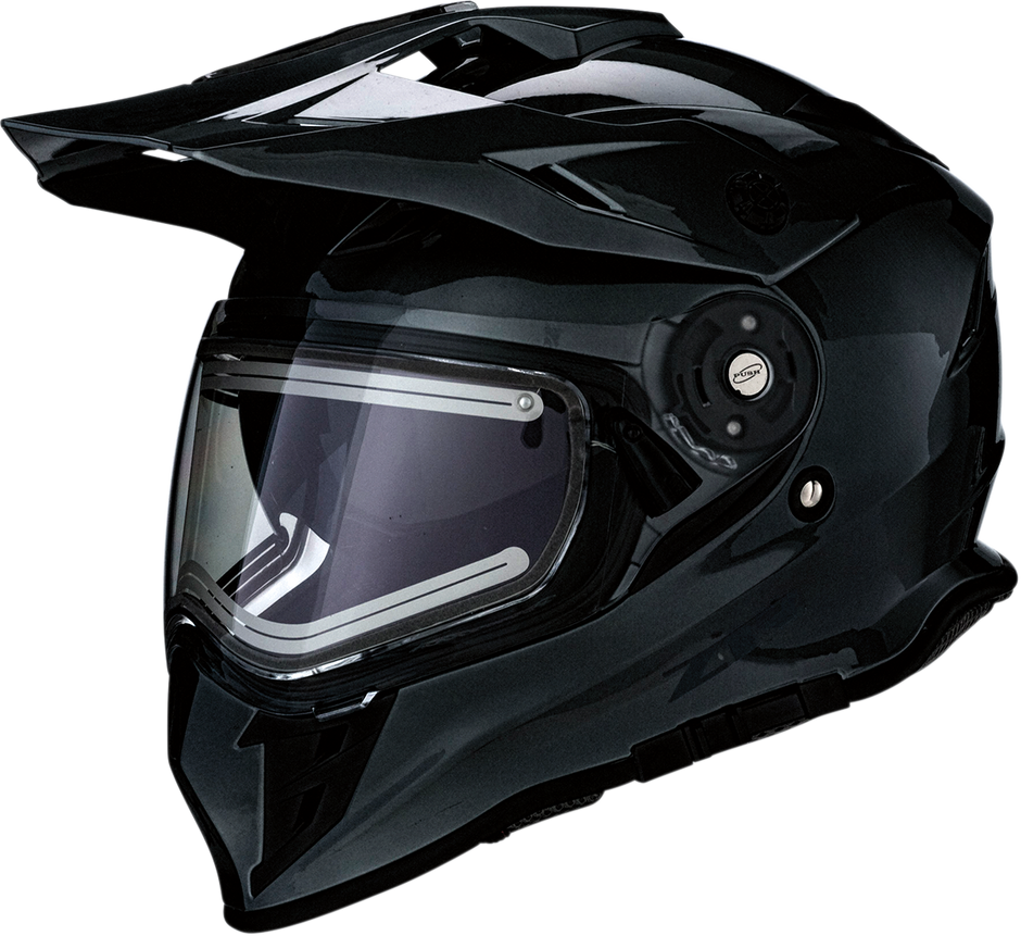 Z1R Range 2.0 Electric Snow Helmet in black, full face design for adults, dual pane visor, XS size, outdoor winter sports gear