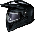 Z1R Range 2.0 Electric Snow Helmet in black, full face design for adults, dual pane visor, XS size, outdoor winter sports gear