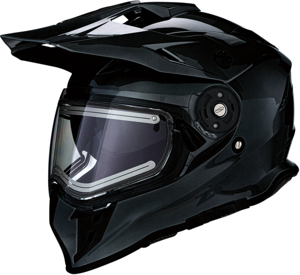 Z1R Range 2.0 Electric Snow Helmet in black, full face design for adults, dual pane visor, XS size, outdoor winter sports gear