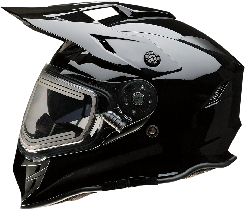 Z1R Range 2.0 Electric Snow Helmet in black, full face adult helmet with dual-pane visor, size XS, for winter sports.