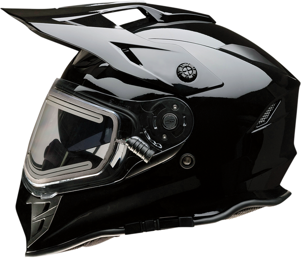 Z1R Range 2.0 Electric Snow Helmet in black, full face adult helmet with dual-pane visor, size XS, for winter sports.