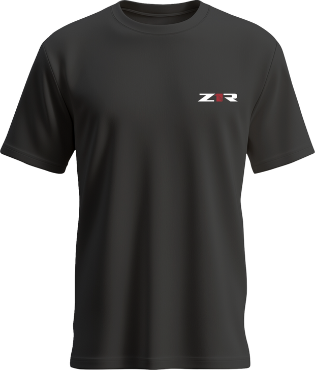 Black Z1R Fully Torqued T-Shirt in XL size, casual apparel with a relaxed fit and bold graphic design.