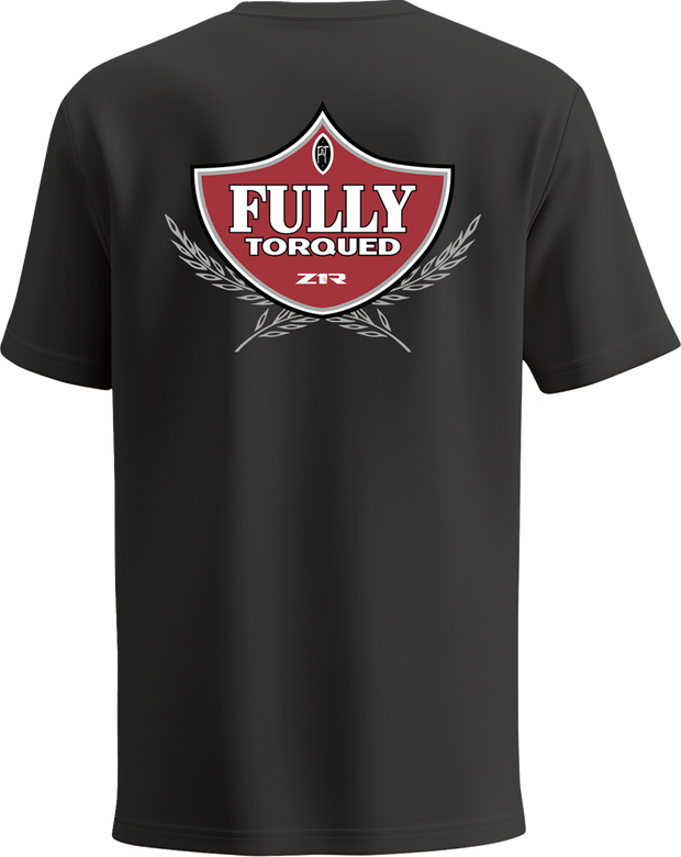 Black Z1R Fully Torqued T-Shirt in XL, casual apparel with a graphic design, lightweight and comfortable for everyday wear.