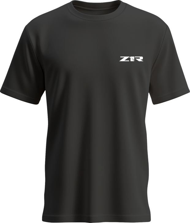Black Z1R Hog Cranked T-shirt in medium size, casual apparel with graphic design on front, made for comfortable everyday wear.