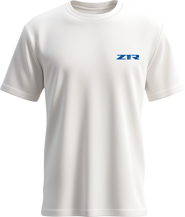 White Z1R Hogs Crank'n T-Shirt in small size, casual apparel with bold graphic design on front.