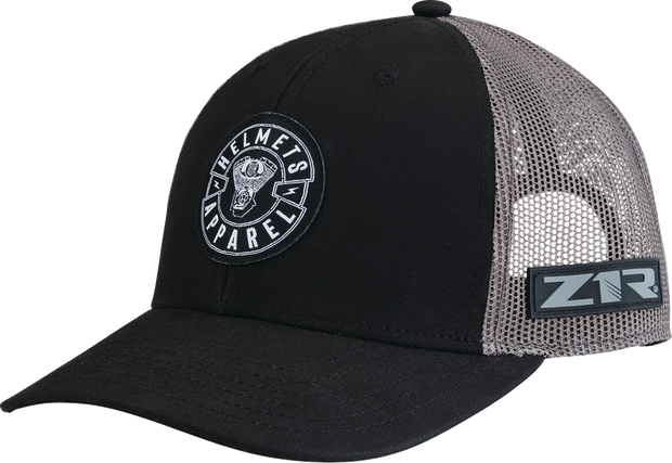Black Z1R H and A Hat from the Headwear Group, featuring a stylish design and adjustable fit.