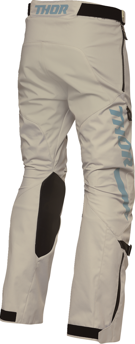 THOR Terrain over-the-boot ATV pants in sand color, US 36, designed for off-road riding with durable, protective fabric.