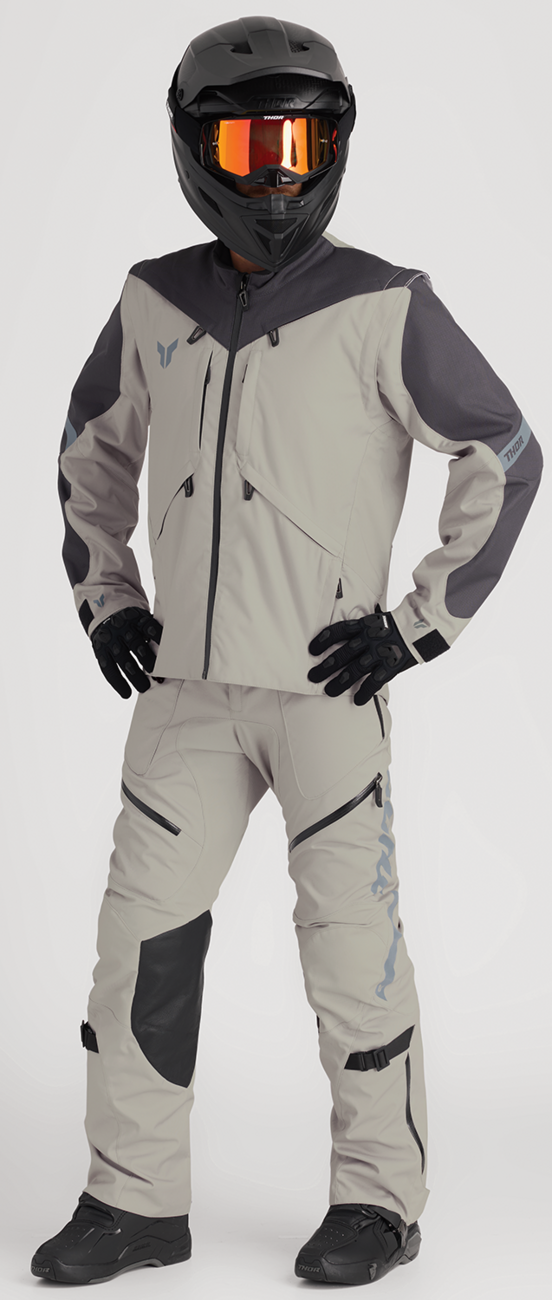 THOR Terrain Over-the-Boot ATV pants in sand color, US size 36, designed for off-road riding and outdoor ATV adventures.