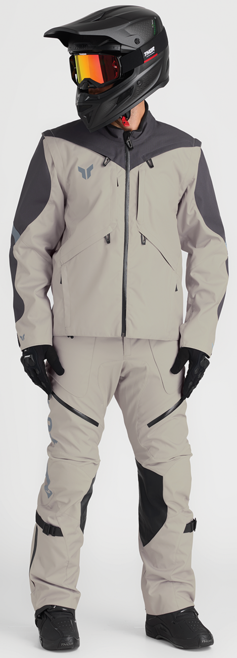 THOR Terrain over-the-boot ATV pants in sand color, US size 36, with durable off-road motorcycle apparel features.
