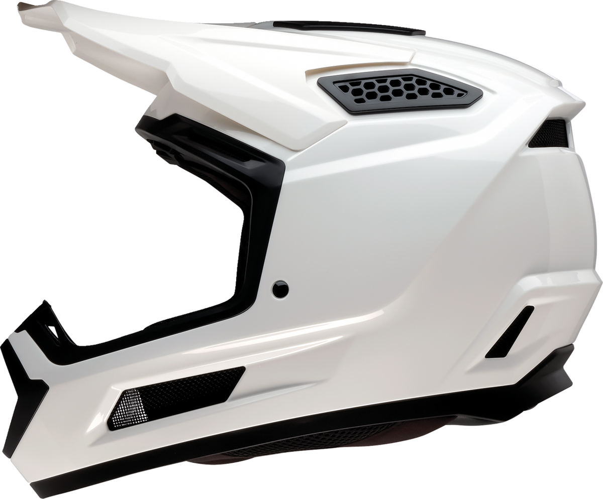 White Z1R Dirt Maxx offroad full face helmet in 2XL size, with sleek design and secure chin strap for adult motocross riding.