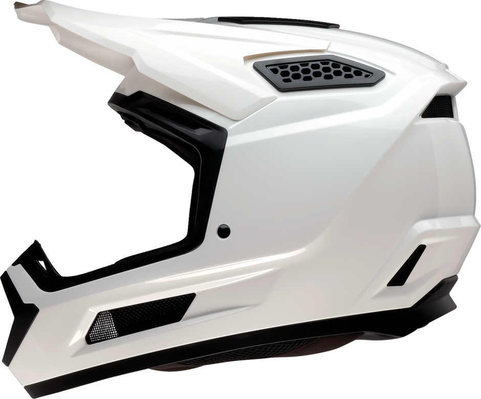 White Z1R Dirt Maxx offroad full face helmet in 2XL size, with sleek design and secure chin strap for adult motocross riding.