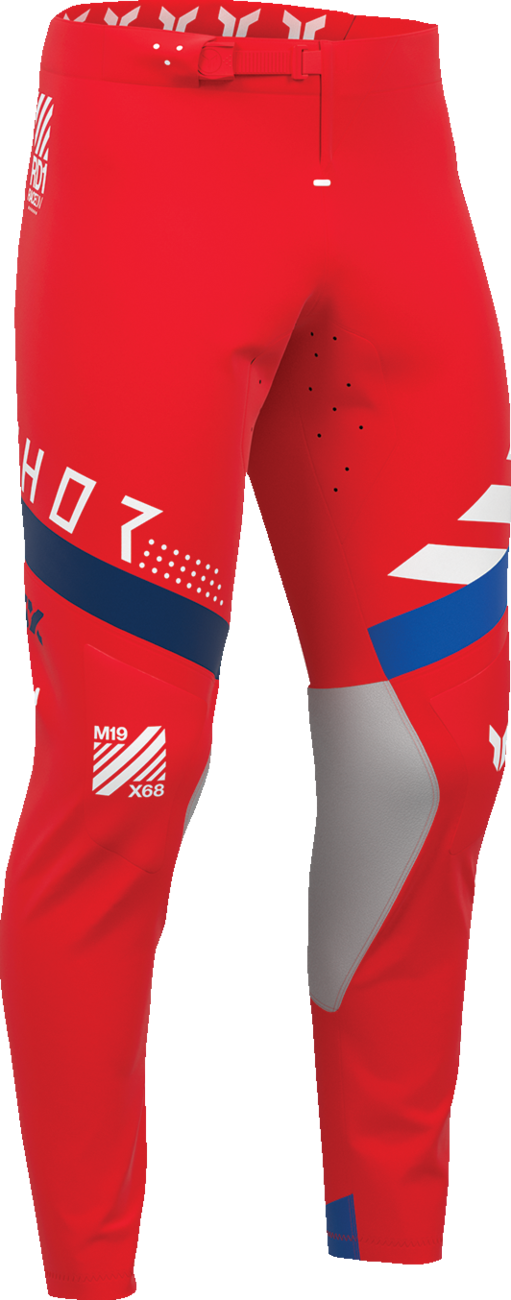 Red THOR Sportmode Synth offroad ATV pants in US 36 size, featuring durable fabric and sporty design.