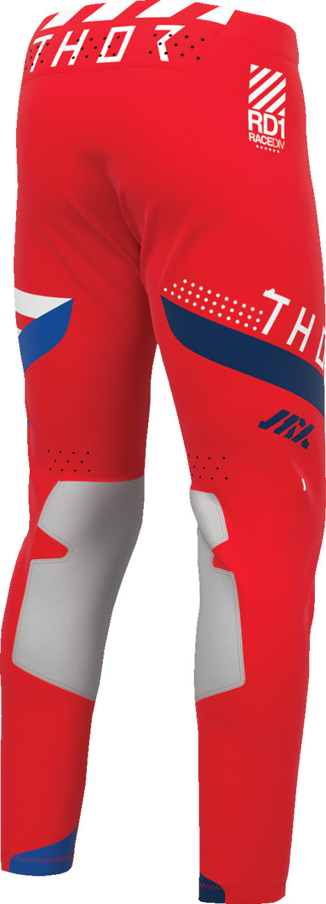 Red THOR Sportmode Synth Pants for offroad ATV riding, US size 36, designed for durability and performance.